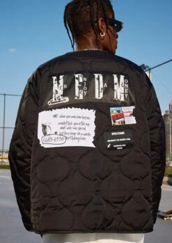 MEDM Patched Flyer Quilted Jacket(Medm Patched Flyer Quilted Jacket)