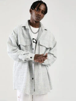 NOSAW Raw Edge Tweed Flannel(Nosaw Raw Edge Tweed Flannel)