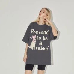 EMPTY REFERENCE "Pretend To Be A Rabbit" Tee(Empty Reference Pretend To Be A Rabbit Tee) -Youth Urban Wear O1CN01Hjg1AL1h8lISlozev 668204233