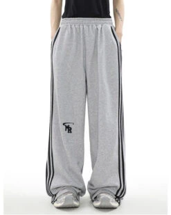 MRNEARLY Wide Leg Track Pants(Mrnearly Wide Leg Track Pants)