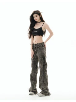 GCINIM Acid Wash Paneled Jeans(Gcinim Acid Wash Paneled Jeans) -Youth Urban Wear O1CN01I6zscC1zI4Yor52VJ 1842446690