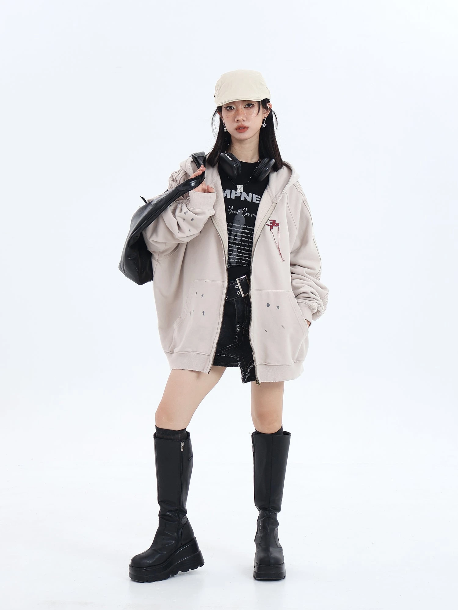 JUMPNEXT Distressed Striped Zip Jacket(Jumpnext Distressed Striped Zip Jacket) 21 JUMPNEXT Distressed Striped Zip Jacket(Jumpnext Distressed Striped Zip Jacket) - Image 19