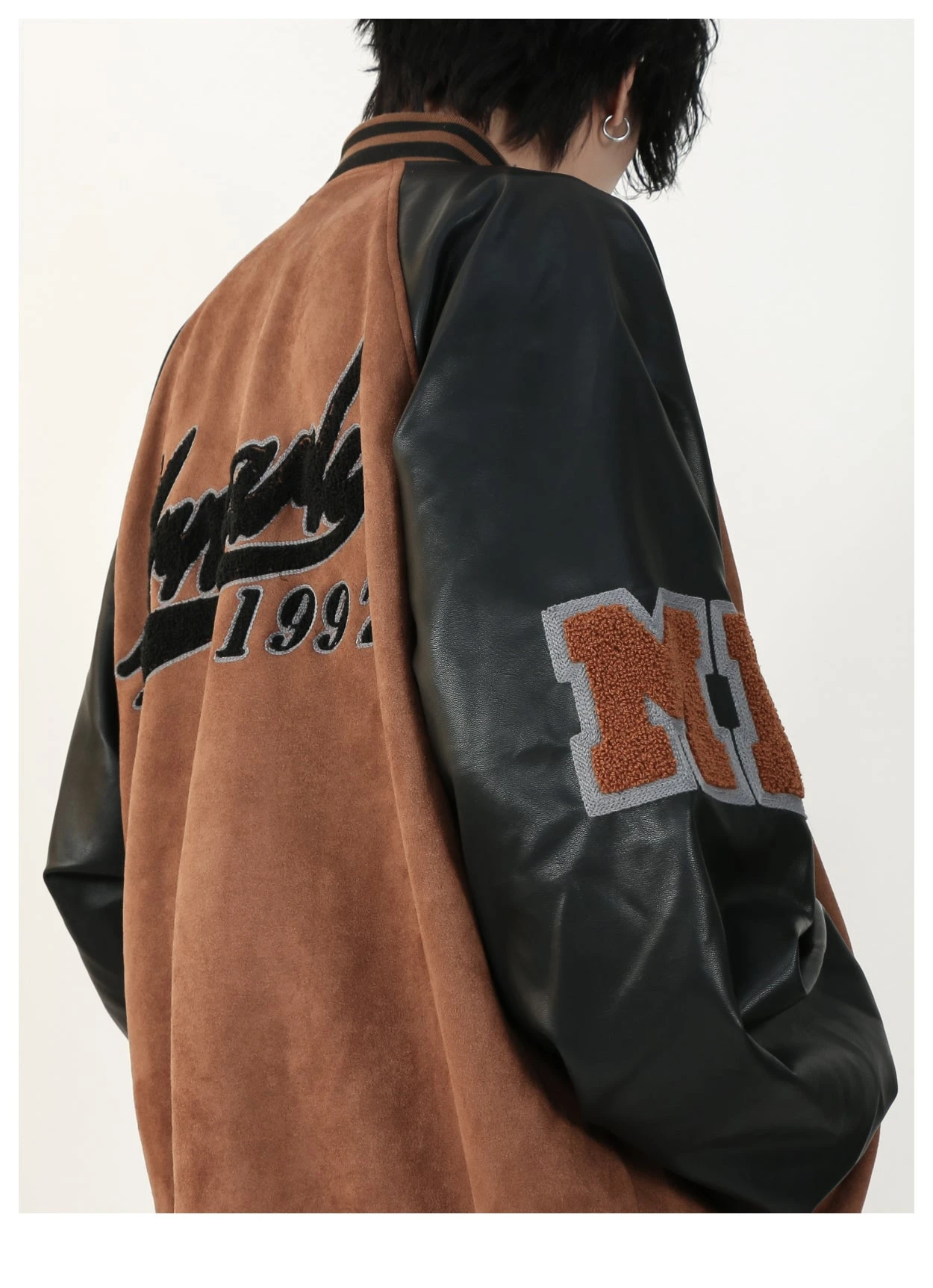 MRNEARLY "1997" Suede Varsity Jacket(Mrnearly 1997 Suede Varsity Jacket) 22 MRNEARLY "1997" Suede Varsity Jacket(Mrnearly 1997 Suede Varsity Jacket) - Image 20