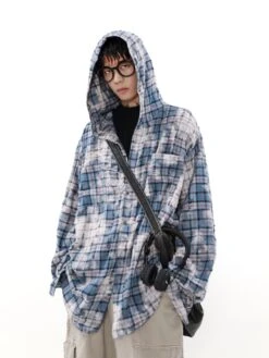 MRNEARLY Distressed Horizon Hooded Flannel Jacket(Mrnearly Distressed Horizon Hooded Flannel Jacket) -Youth Urban Wear O1CN01Lqlq1p1VQpkOfeNtu 2434502648