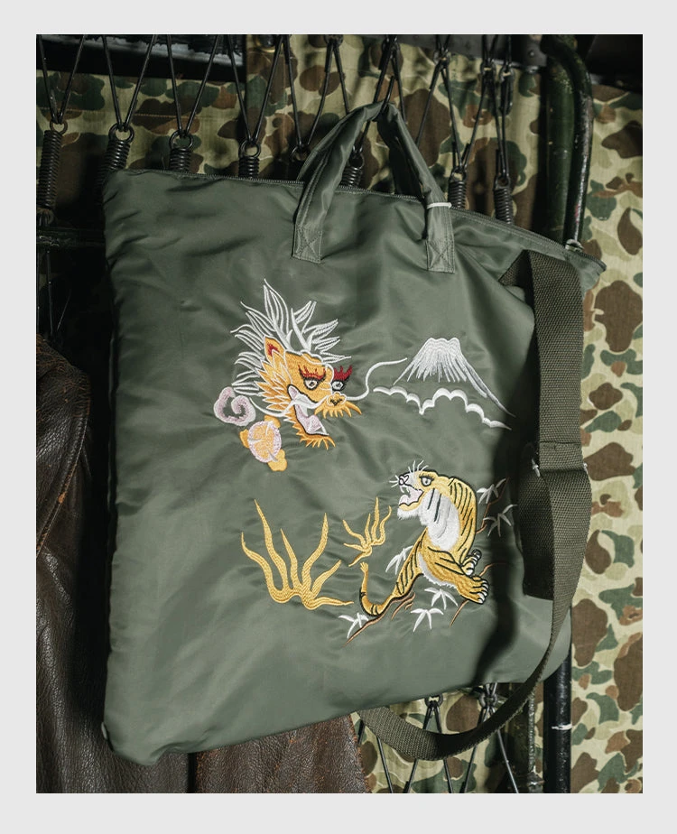 Vintage Style "Yokosuka" Embroidered Nylon Bag(Vintage Style Yokosuka Embroidered Nylon Bag) 8 Vintage Style "Yokosuka" Embroidered Nylon Bag(Vintage Style Yokosuka Embroidered Nylon Bag) - Image 6