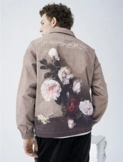 HARSH And CRUEL Painted Flowers Windbreaker Jacket(Harsh And Cruel Painted Flowers Jacket)