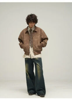 WLNEXT Distressed Faux Leather Jacket(Wlnext Distressed Faux Leather Jacket) -Youth Urban Wear O1CN01NfwRFr1r3OvlOU5gZ 1124265575