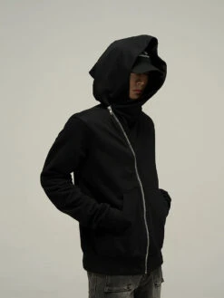 HJK Exclusive Asymmetrical Zip Hooded Jacket(Hjk Exclusive Asymmetrical Zip Hooded Jacket)