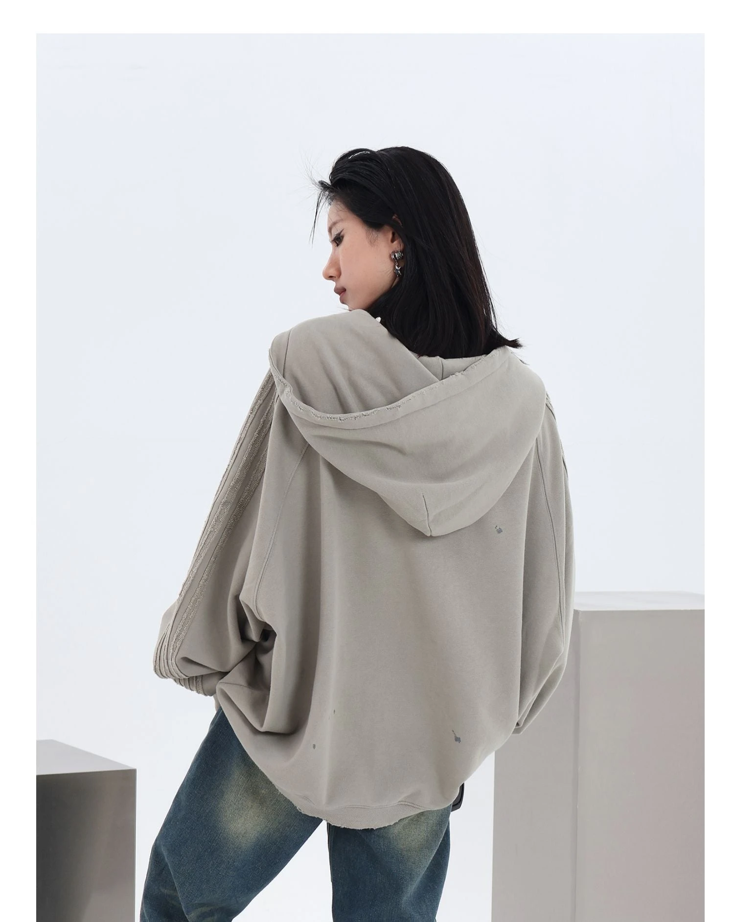 JUMPNEXT Distressed Striped Zip Jacket(Jumpnext Distressed Striped Zip Jacket) 18 JUMPNEXT Distressed Striped Zip Jacket(Jumpnext Distressed Striped Zip Jacket) - Image 16