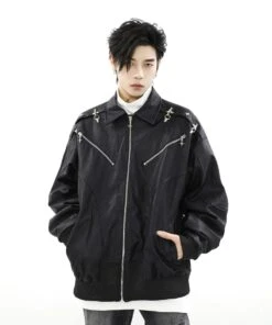 MRNEARLY Star-Studded Bomber Jacket(Mrnearly Star Studded Bomber Jacket) 32 MRNEARLY Star-Studded Bomber Jacket(Mrnearly Star Studded Bomber Jacket) -Youth Urban Wear O1CN01QTDIkb1VQpeox34fo 2434502648