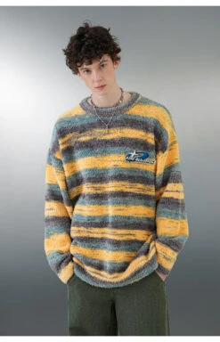 BJHG Contrast Painted Stripe Sweater(Bjhg Contrast Painted Stripe Sweater) -Youth Urban Wear O1CN01Rw80E41eVG1SANKb3 544323876