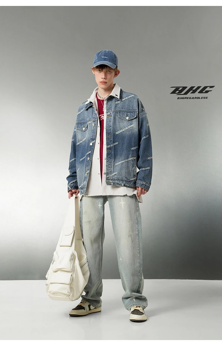 BJHG Star Spike Washed Denim Jeans(Bjhg Star Spike Washed Denim Jeans) 7 BJHG Star Spike Washed Denim Jeans(Bjhg Star Spike Washed Denim Jeans) - Image 5