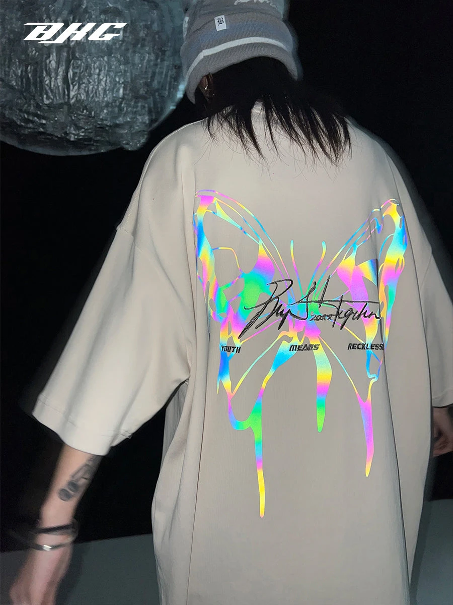 BJHG 3M Reflective Butterfly Tee(Bjhg 3m Reflective Butterfly Tee) 4 BJHG 3M Reflective Butterfly Tee(Bjhg 3m Reflective Butterfly Tee) - Image 2