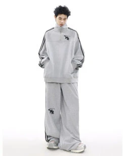 MRNEARLY Wide Leg Track Pants(Mrnearly Wide Leg Track Pants) -Youth Urban Wear O1CN01T0nNYq1VQpe4VWQlD 2434502648