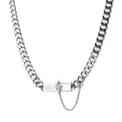 GUUKA "Lightning Bar" Double Chain Necklace(Guuka Lightning Bar Double Chain Necklace)