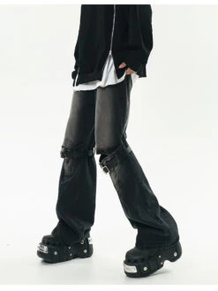 GCINIM Faded Buckle-Knee Jeans(Gcinim Faded Buckle Knee Jeans) 26 GCINIM Faded Buckle-Knee Jeans(Gcinim Faded Buckle Knee Jeans) -Youth Urban Wear O1CN01UqnNV51zI4XLQT2zC 1842446690