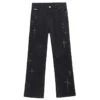 ICONSLAB Textured Spike Denim Jeans(Iconslab Textured Spike Denim Jeans)