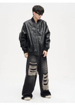 WLNEXT Patched Distressed Jeans(Wlnext Patched Hole Jeans) -Youth Urban Wear O1CN01VOShSH1r3OsWgukF3 1124265575