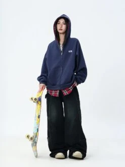 JUMPNEXT Layered Plaid Lined Zip Jacket(Jumpnext Layered Plaid Lined Zip Hoodie) -Youth Urban Wear O1CN01VhgIsf1Zmb2qN7xno 2126143237