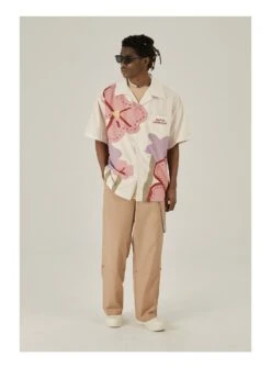 EMPTY REFERENCE Loose Floral Print Button-Up Shirt(Empty Reference Loose Floral Print Button Up Shirt) -Youth Urban Wear O1CN01WE3Kcg1h8lHu8pU8p 668204233