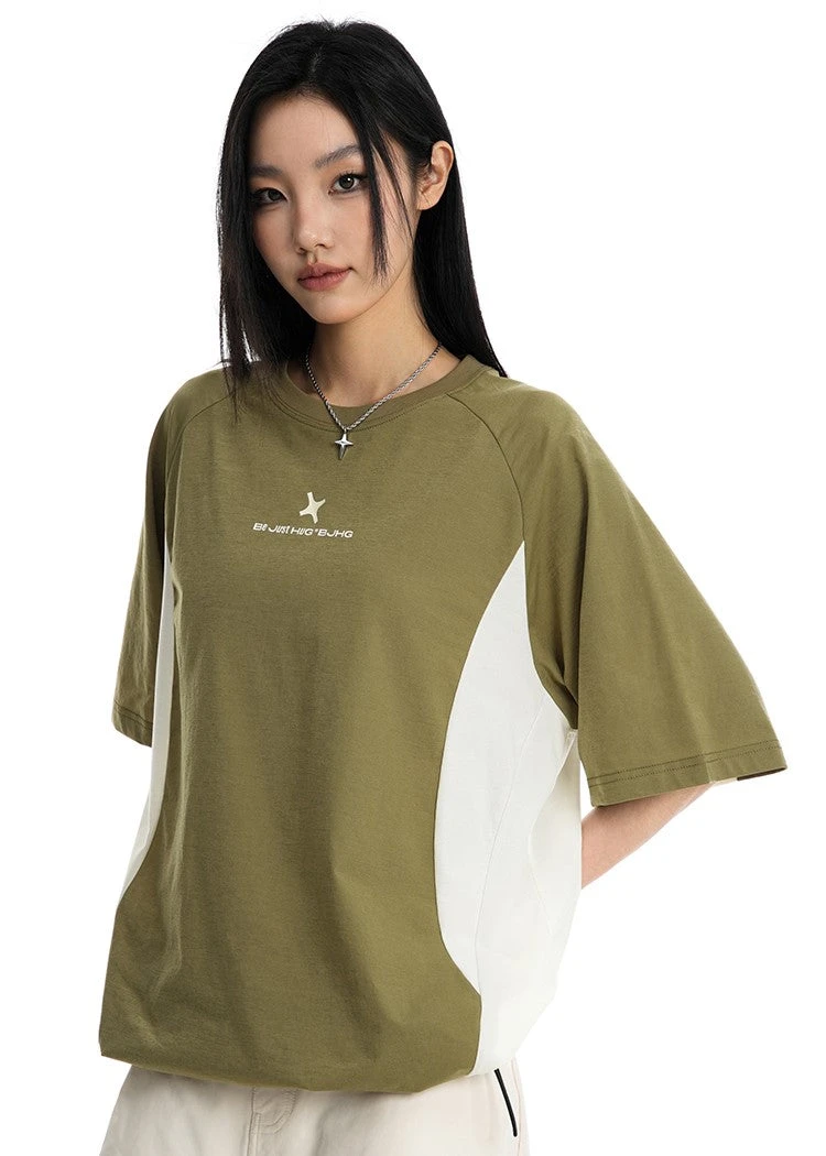BJHG Curve Contrast Tee(Bjhg Curve Contrast Tee) 4 BJHG Curve Contrast Tee(Bjhg Curve Contrast Tee) - Image 2