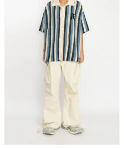 EMPTY REFERENCE Striped Crochet Collar Shirt(Empty Reference Striped Crochet Collar Shirt) -Youth Urban Wear O1CN01ZCKhvI1h8lNP5MMkv 668204233