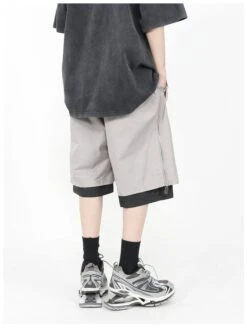 MRNEARLY Layered Zip Shorts(Mrnearly Layered Zip Shorts) -Youth Urban Wear O1CN01ZwEdc41VQpXFJGqYx 2434502648