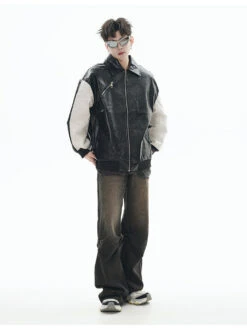 GCINIM Two-Tone Faux Leather Jacket(Gcinim Two Tone Faux Leather Jacket) 22 GCINIM Two-Tone Faux Leather Jacket(Gcinim Two Tone Faux Leather Jacket) -Youth Urban Wear O1CN01a8dxWP1zI4aempx2s 1842446690