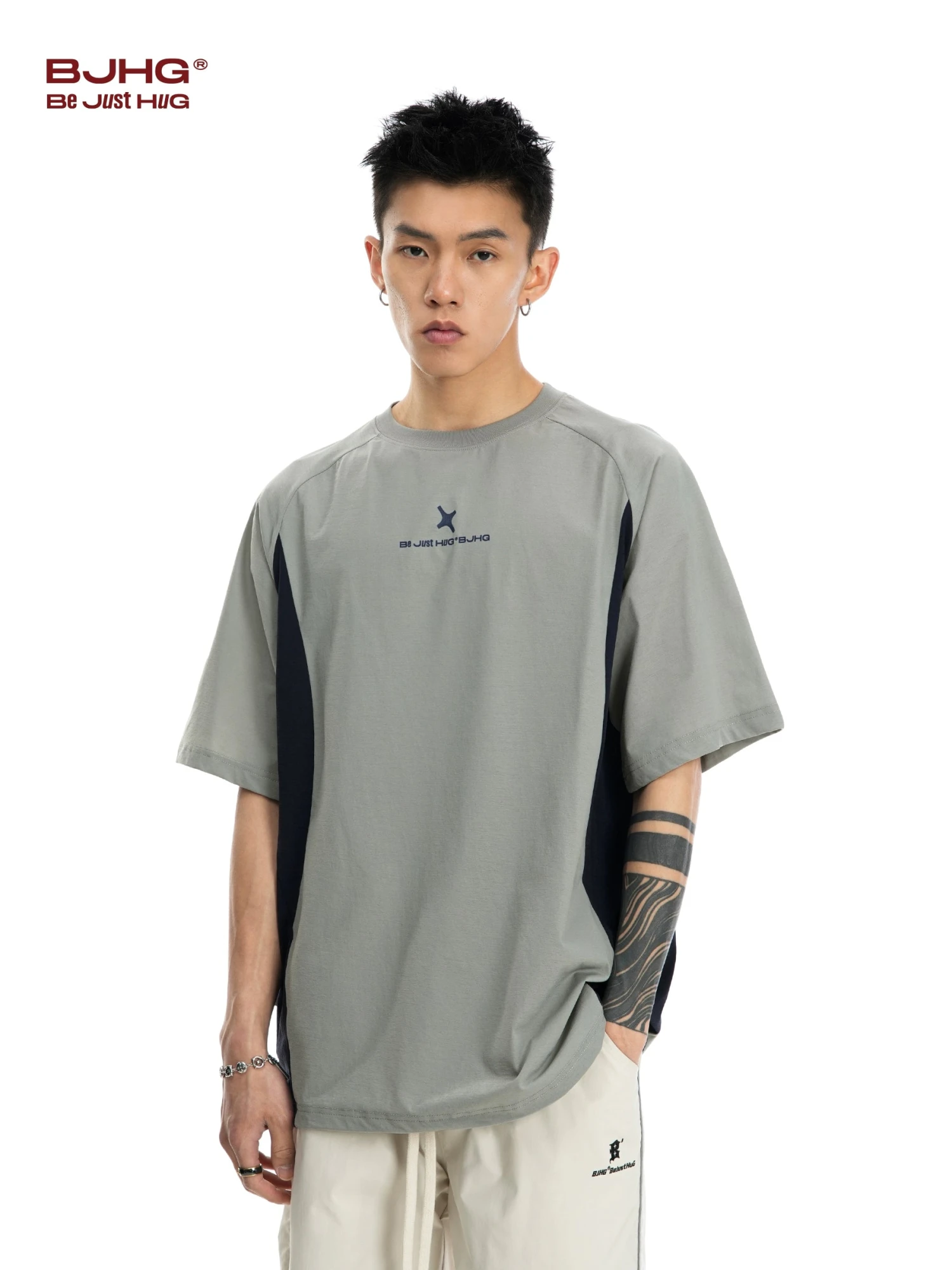 BJHG Curve Contrast Tee(Bjhg Curve Contrast Tee) 9 BJHG Curve Contrast Tee(Bjhg Curve Contrast Tee) - Image 7