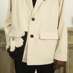 EMPTY REFERENCE Two-Tone Flower Corduroy Blazer(Empty Reference Two Tone Flower Corduroy Blazer) -Youth Urban Wear O1CN01cPYtv31h8lC6niSUy 668204233