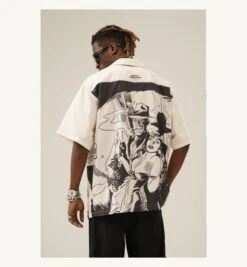 EMPTY REFERENCE "Comic" Button-Up Shirt(Empty Reference Comic Button Up Shirt) -Youth Urban Wear O1CN01gOO4Ri1h8lCy9TPXn 668204233