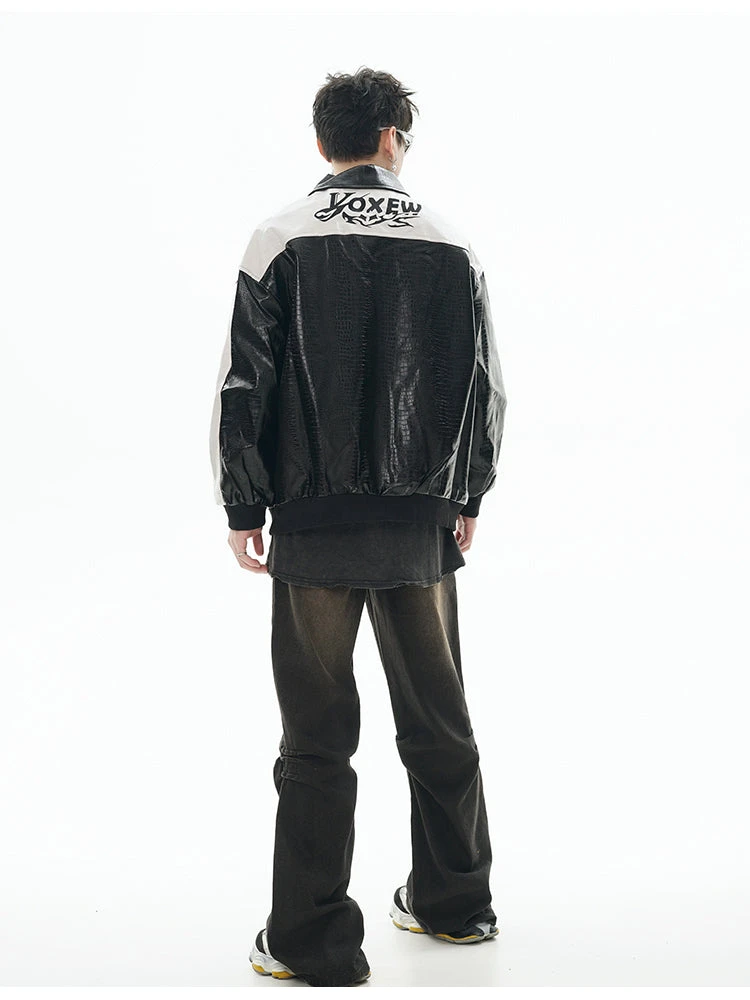 GCINIM Two-Tone Faux Leather Jacket(Gcinim Two Tone Faux Leather Jacket) 9 GCINIM Two-Tone Faux Leather Jacket(Gcinim Two Tone Faux Leather Jacket) - Image 7
