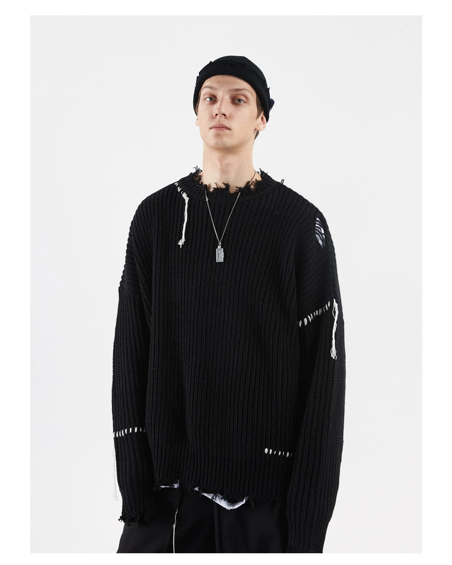 PCLP "Lost Inside" Distressed Knit Sweater(Pclp Lost Inside Distressed Knit Sweater) 4 PCLP "Lost Inside" Distressed Knit Sweater(Pclp Lost Inside Distressed Knit Sweater) - Image 2