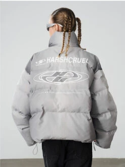 HARSH And CRUEL Silver-Tone Puffer Jacket(Harsh And Cruel Silver Tone Puffer Jacket) -Youth Urban Wear O1CN01i9n0vC2ITV939dyfg 2139609287