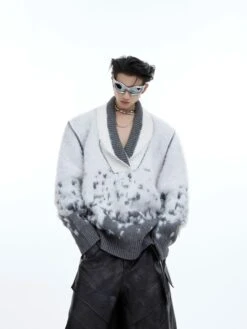 CulturE Contrast Textured V-Neck Sweater(Culture Contrast Textured V Neck Sweater)