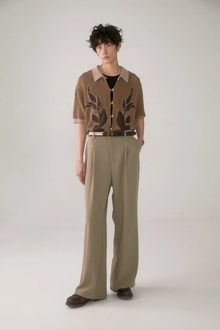 PHYSBOY Retro Leaf Crochet Button-Up(Physicalboy Retro Leaf Crochet Button Up Shirt) 17 PHYSBOY Retro Leaf Crochet Button-Up(Physicalboy Retro Leaf Crochet Button Up Shirt) - Image 16