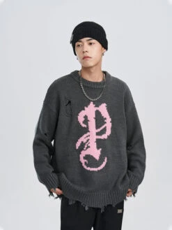 PCLP Mosaic P Knit Sweater(Pclp Mosaic P Knit Sweater)