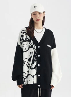 ICONSLAB "Singing Angel" Cardigan(Iconslab Singing Angel Cardigan) -Youth Urban Wear O1CN01mAacn31fQ37iNhYuA 2209662684000