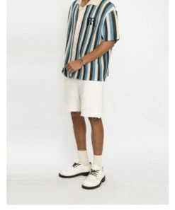EMPTY REFERENCE Striped Crochet Collar Shirt(Empty Reference Striped Crochet Collar Shirt) -Youth Urban Wear O1CN01meAohw1h8lN8dvfFA 668204233