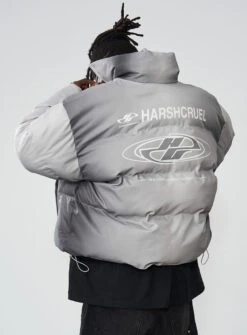 HARSH And CRUEL Silver-Tone Puffer Jacket(Harsh And Cruel Silver Tone Puffer Jacket)
