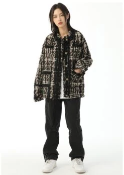 King Prince Retro Tweed Plaid Jacket(King Prince Retro Tweed Plaid Jacket) -Youth Urban Wear O1CN01p2IAgH2AqqLY1Agaz 2199858255