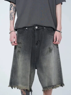 WLNEXT Vintage Raw Edge Denim Shorts(Wlnext Vintage Raw Edge Denim Shorts) -Youth Urban Wear O1CN01prGedv1r3Op3UAtA7 1124265575