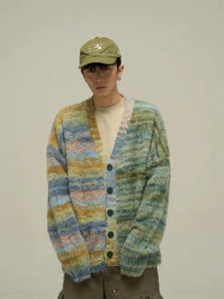 WLNEXT "Dopamine" Contrast Cardigan(Wlnext Dopamine Contrast Cardigan)