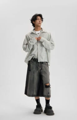 JHYQ Ripped Grunge Capri Cut Denim Shorts(Jhyq Ripped Grunge Capri Cut Denim Shorts) -Youth Urban Wear O1CN01qaJUde25Adu6a9hwe 2213986157486