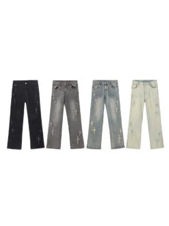 ICONSLAB Textured Spike Denim Jeans(Iconslab Textured Spike Denim Jeans) 33 ICONSLAB Textured Spike Denim Jeans(Iconslab Textured Spike Denim Jeans) -Youth Urban Wear O1CN01rZ8bmk1fQ3AJRZu1n 2209662684000