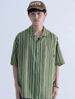 Mentmate Retro-Striped Button Up(Mentmate Retro Striped Button Up)