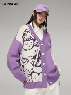 ICONSLAB "Singing Angel" Cardigan(Iconslab Singing Angel Cardigan)