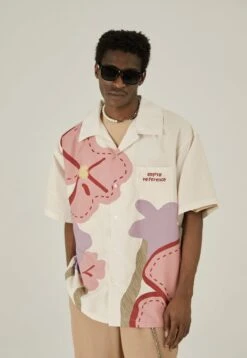 EMPTY REFERENCE Loose Floral Print Button-Up Shirt(Empty Reference Loose Floral Print Button Up Shirt)