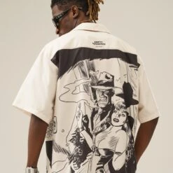 EMPTY REFERENCE "Comic" Button-Up Shirt(Empty Reference Comic Button Up Shirt) -Youth Urban Wear O1CN01ueWlBp1h8lD3UeQET 668204233