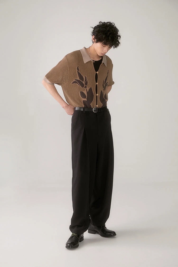 PHYSBOY Retro Leaf Crochet Button-Up(Physicalboy Retro Leaf Crochet Button Up Shirt) 7 PHYSBOY Retro Leaf Crochet Button-Up(Physicalboy Retro Leaf Crochet Button Up Shirt) - Image 6